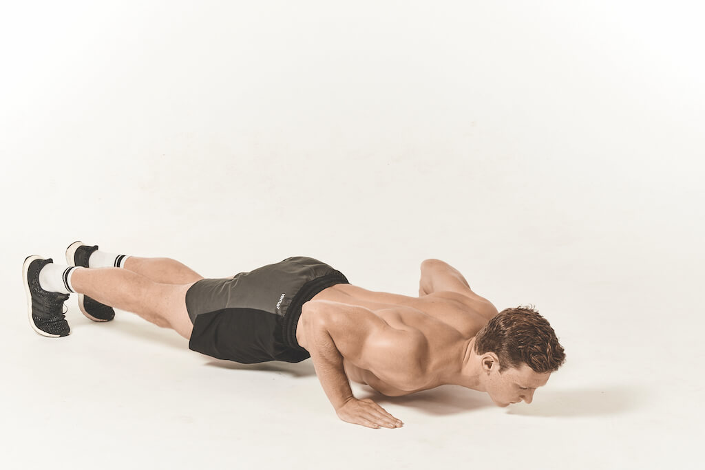 Man performing a push-up