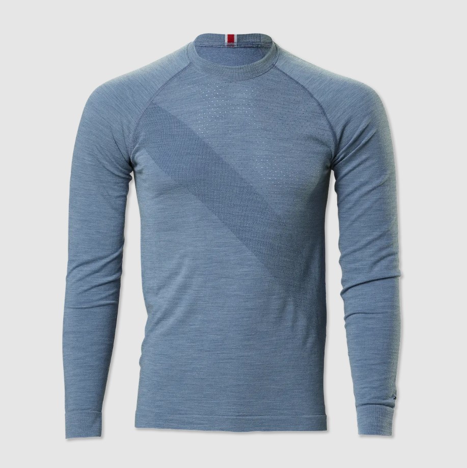 Blue Tracksmith Brighton base layer