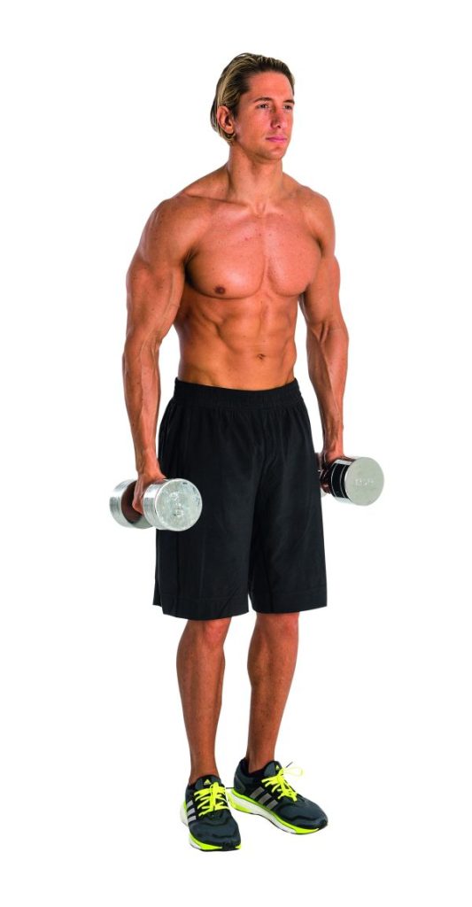 Man performing a dumbbell lateral raise