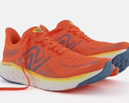 Pail of orange New Balance Fresh Foam X 1080 v12 gym shoes