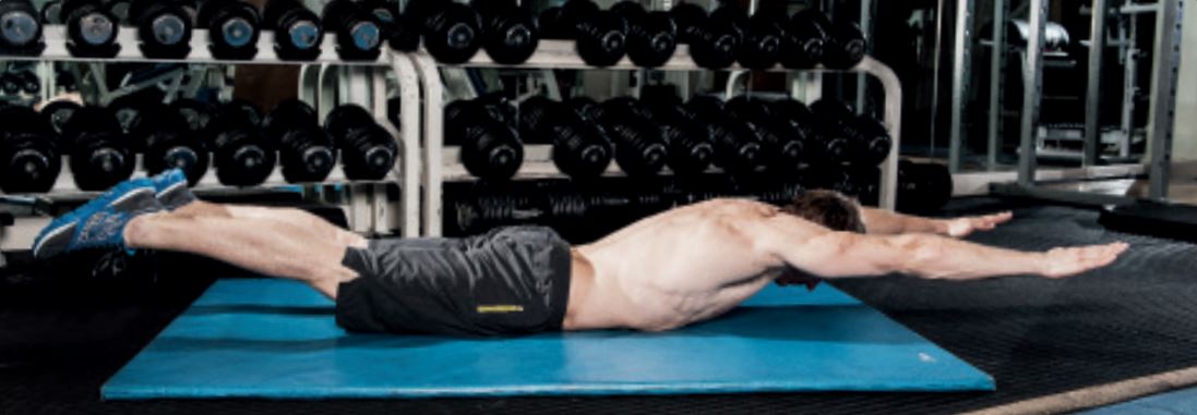 superman raise demonstration to build back muscles