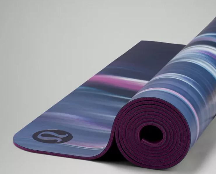 Partially unrolled Lululemon the (Big) Mat best home gym equipment