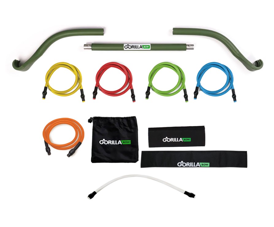Product shot of a disassembled Gorilla Bow Travel