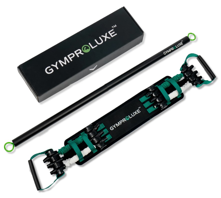 Product shot of the Gymproluxe bar band set