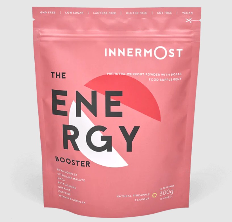 Product shot of a pack of Innermost Energy Booster