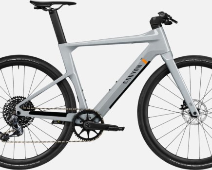 Product shot of a Canyon Roadlite ON CF9 electric bike