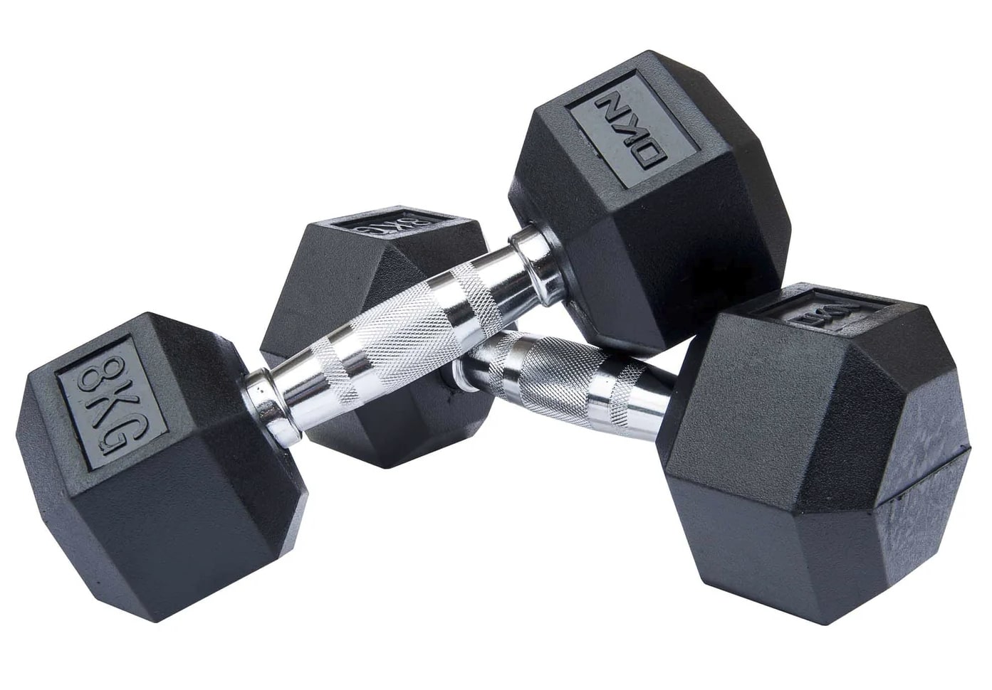 DKN Rubber HEx Dumbbells