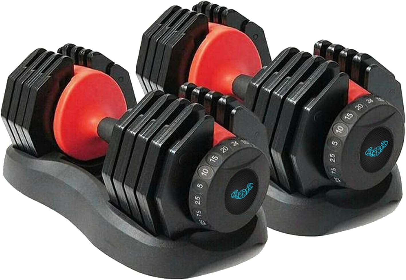 BRAINGAIN 15 in 1 Adjustable Dumbbell 24kg pair