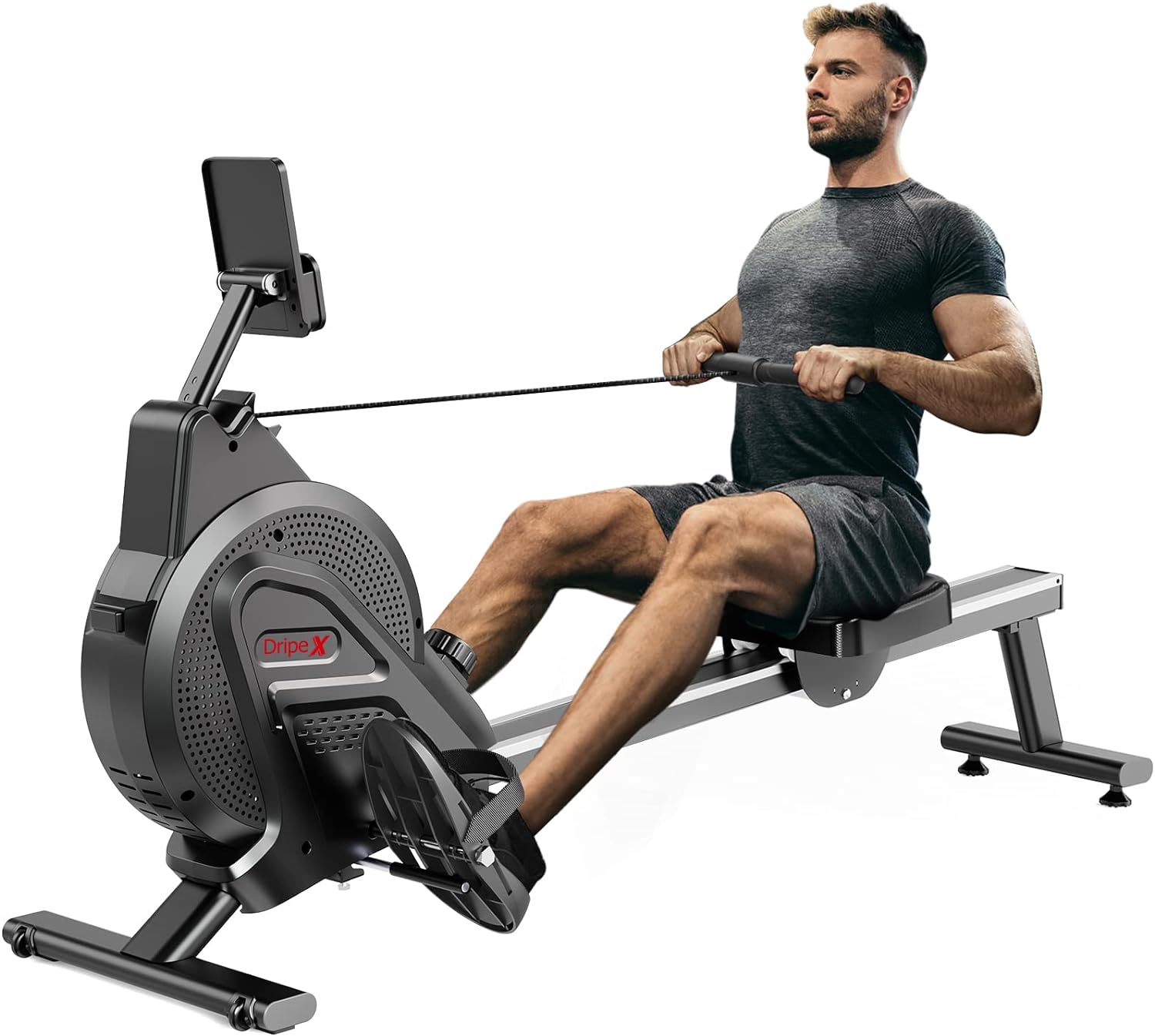 Man using Dripex Magnetic Rowing Machine