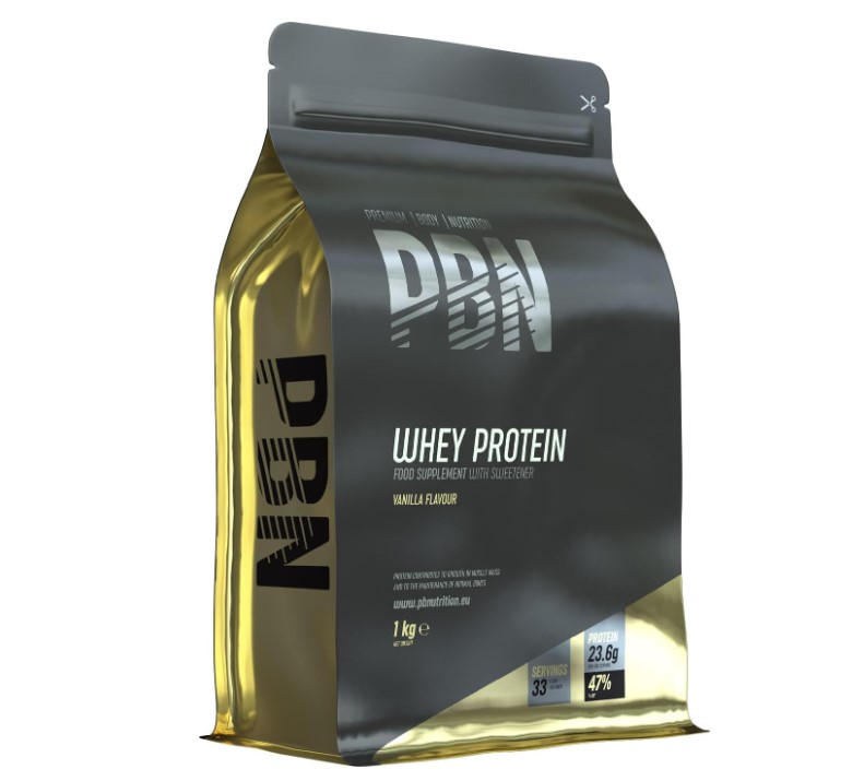 Product shot of protein powder sachet