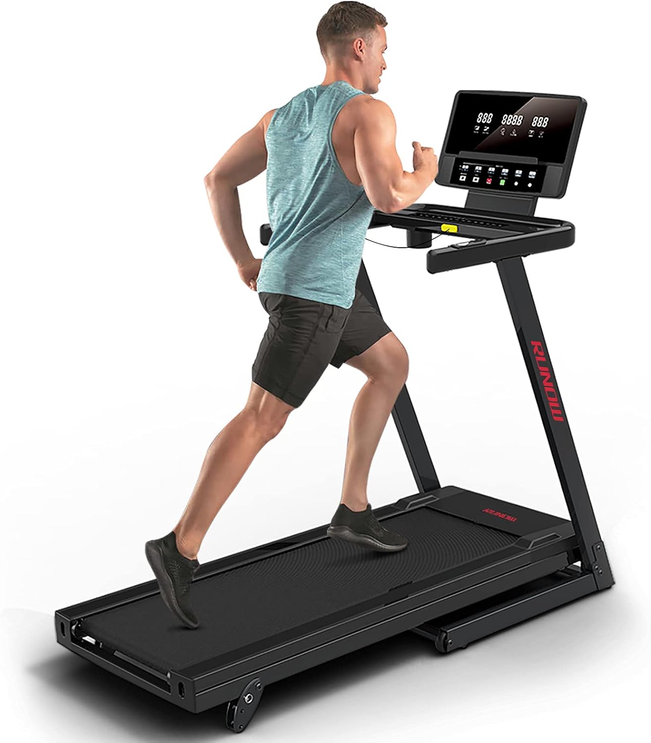 RUNOW Incline Treadmill man running on it 