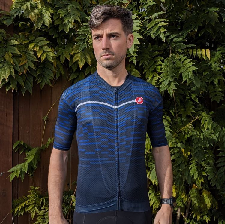 Man wearing Castelli jersey