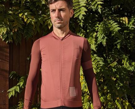 Man wearing a Rapha cycling top