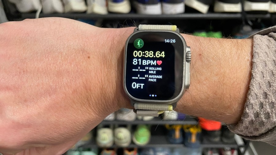 Apple Watch Ultra 2 on reviewer's wrist