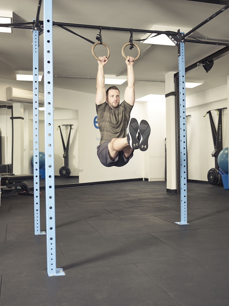 man performing an L-sit