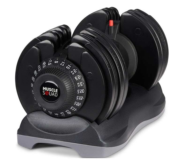 musclesquad 5kg - 32.5kg adjustable dumbbell