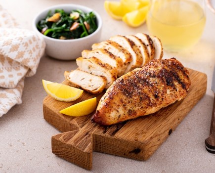 Sliced chicken breast