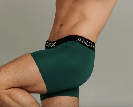 Close-up of a man wearing sports boxers