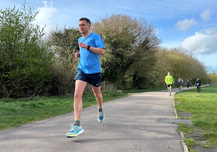 Runners competing in a Parkrun