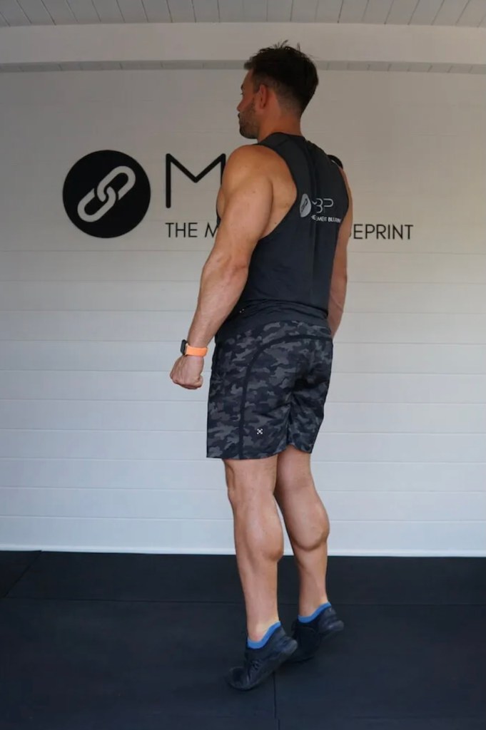 Man performing a plyo pogo jump exercise