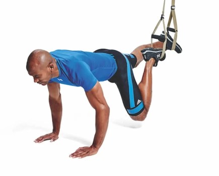 Man performing a workout for cyclists