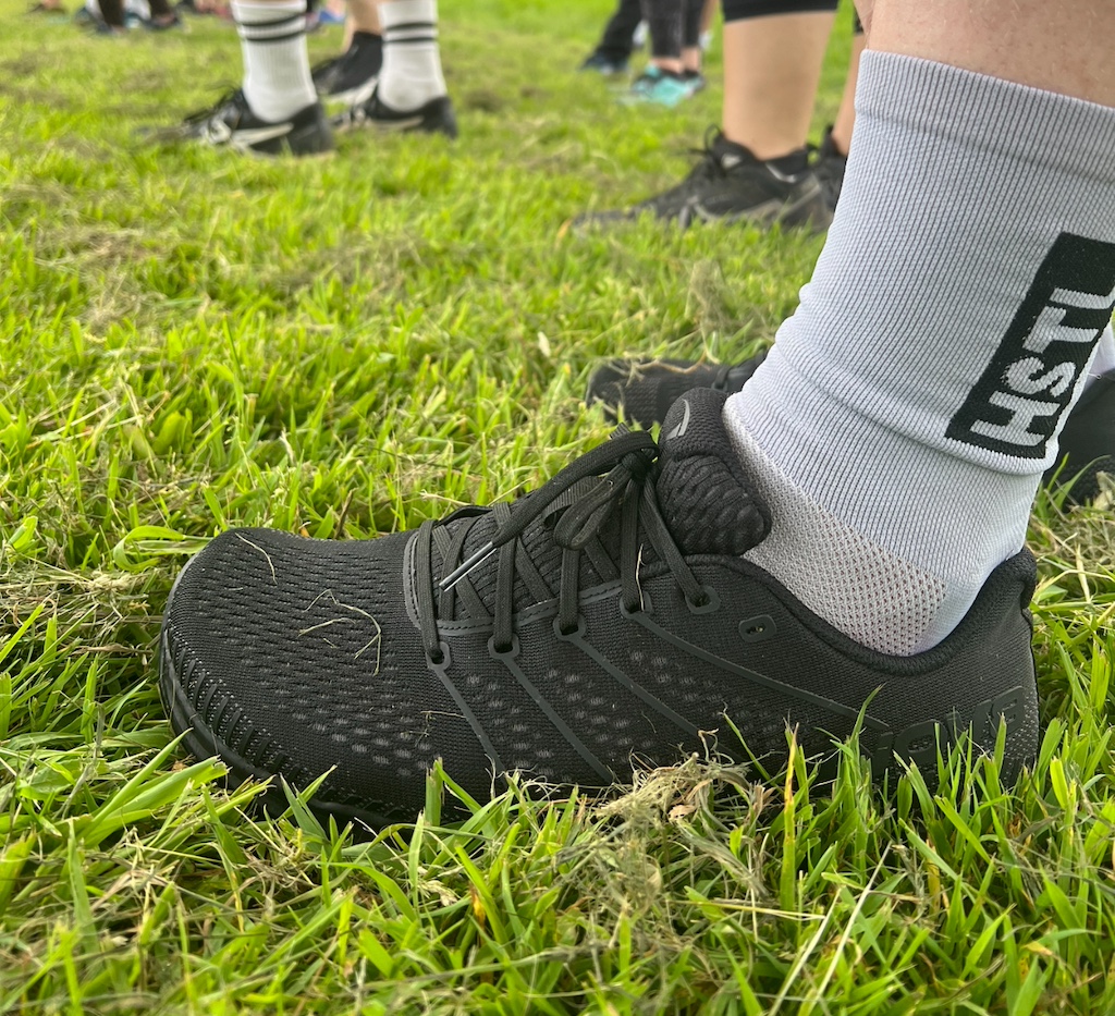 inov8 F-Fly trainer on grass