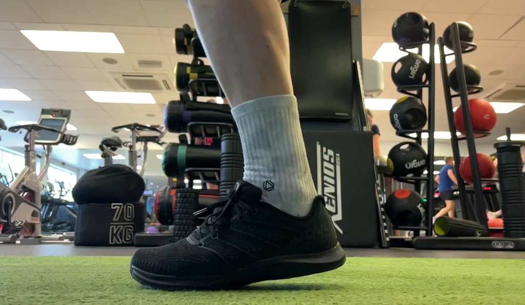 inov8 F-Fly gym shoe in the gym