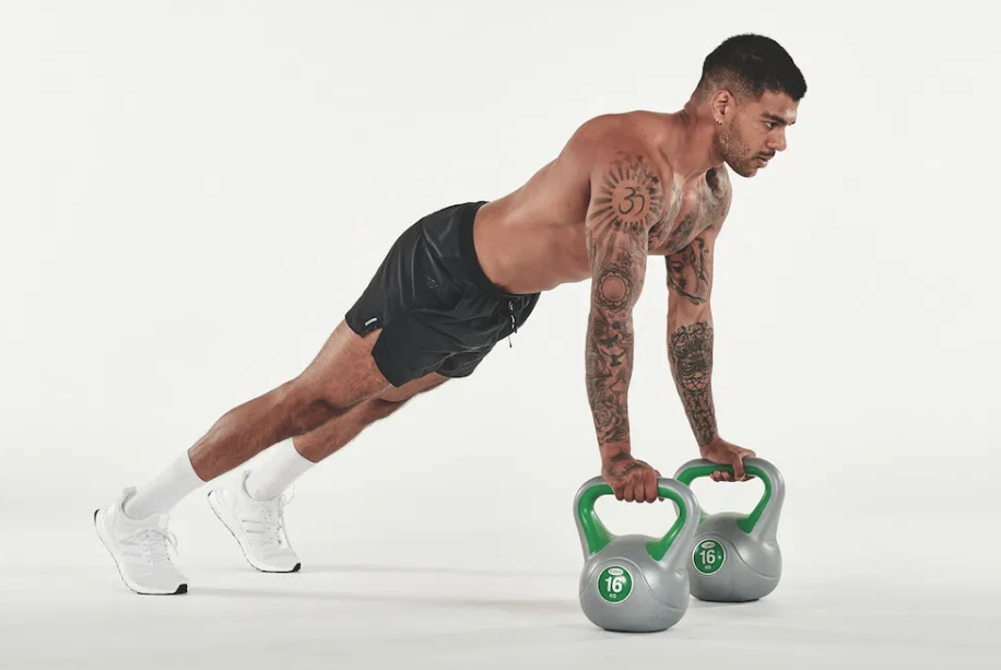 kettlebell plank exercise