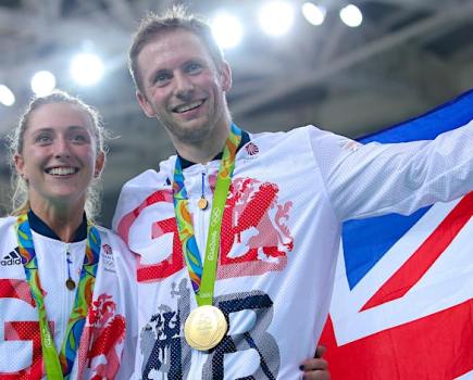 cyclists laura and jason kenny