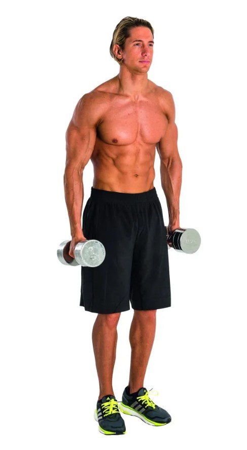 Man performing a dumbbell lateral raise