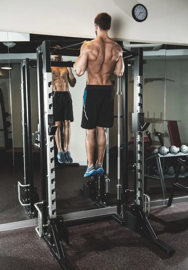 Man performing a chin-up