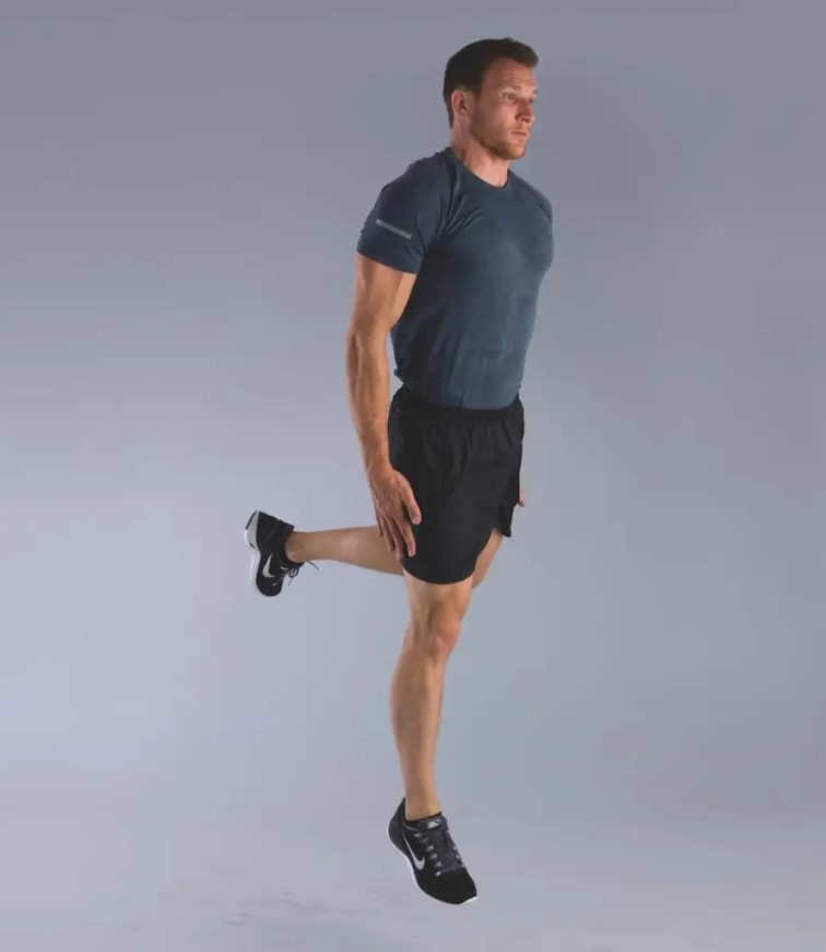 Man performing a single-leg burpee