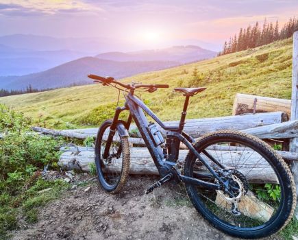 Electric bike at sunset