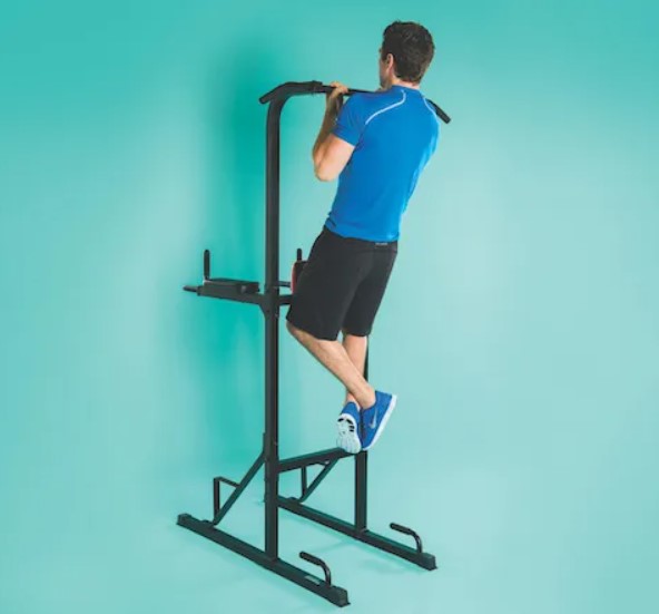 Man performing a chin-up on a pull-up bar