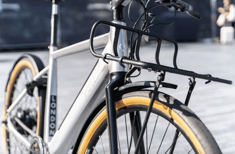 Close-up of an urban electric bike