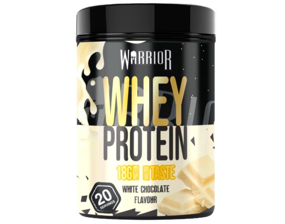 Product shot of whey protein tub