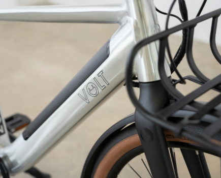 Close-up of an electric bike