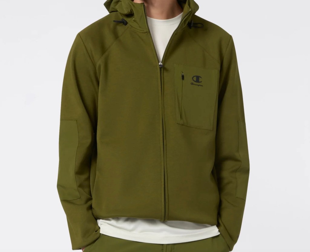 Product shot of a men's hoodie