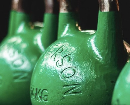 Close-up of Wolverson kettlebells