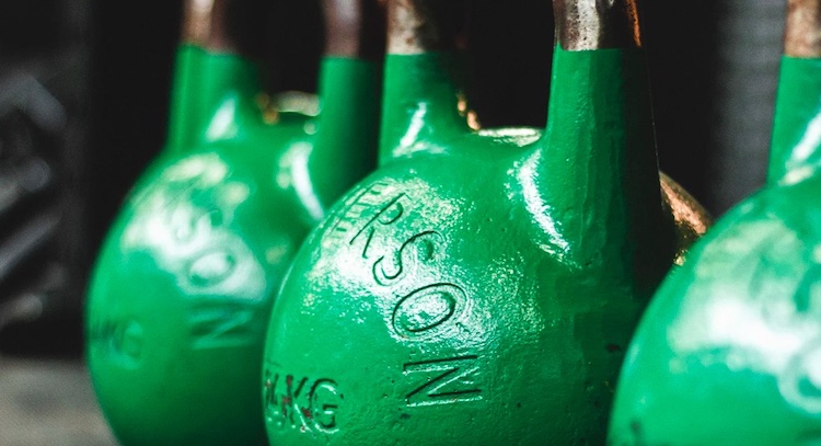 Close-up of Wolverson kettlebells