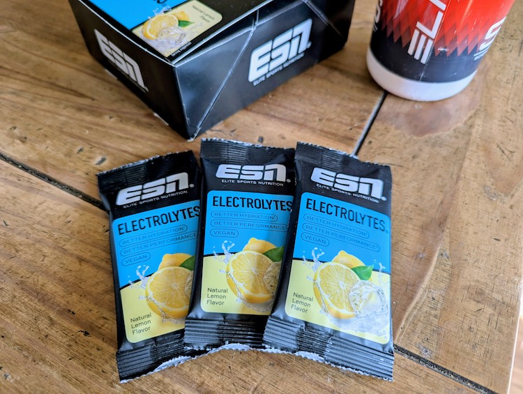 Sachets of electrolyte powder