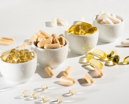 Bowls of different supplements