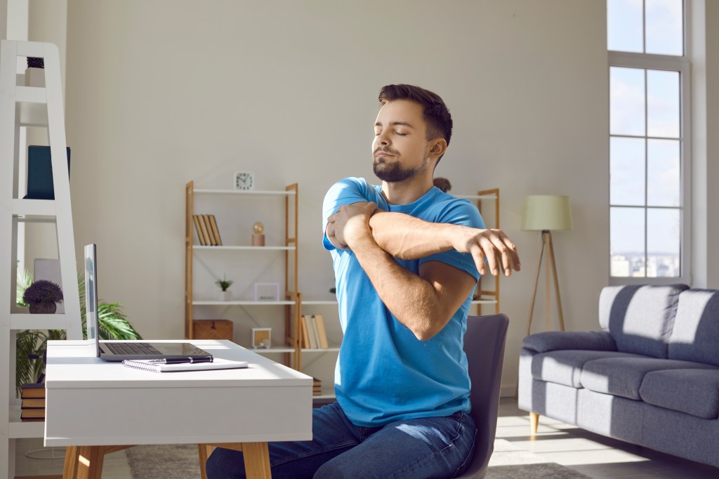 Try these stretches to get the blood flowing