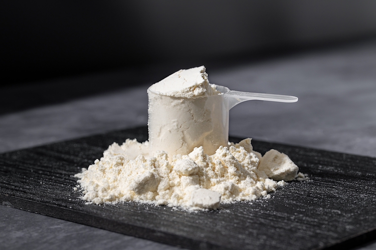 Scoop of protein powder