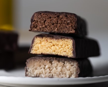 Protein bars on a plate