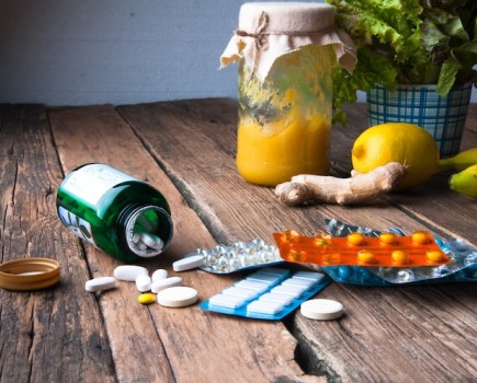 An array of supplements and vitamins