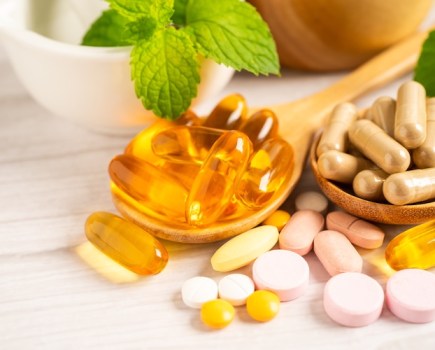 Collection of supplements and vitamins