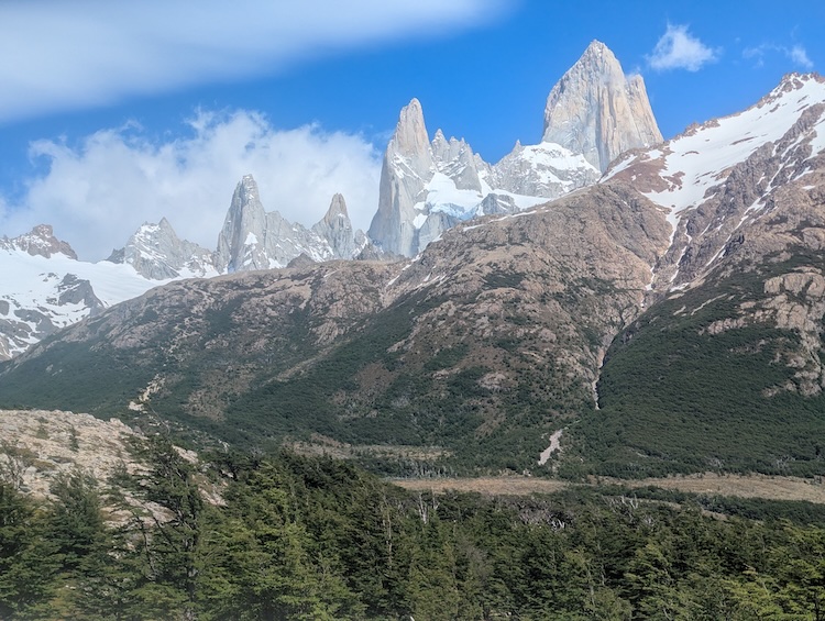 Snow-capped mountains in Patagonia