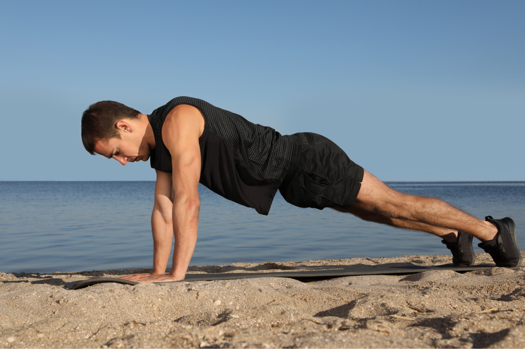 straight arm plank