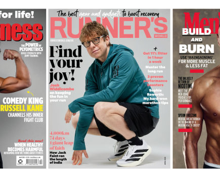 British comedians  Russell Kane ,  Josh Widdicombe, and Paddy McGuinness on the cover of Fitness Magazines